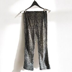 ❄️ 50% off winter Sharagano Python Reptile Stretch Shiny Sheen Sexy Pants S